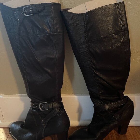 Henry Beguelin Italian Leather Tall Boots | Handcrafted | Brown High Heel Sz 40 - Picture 2 of 12